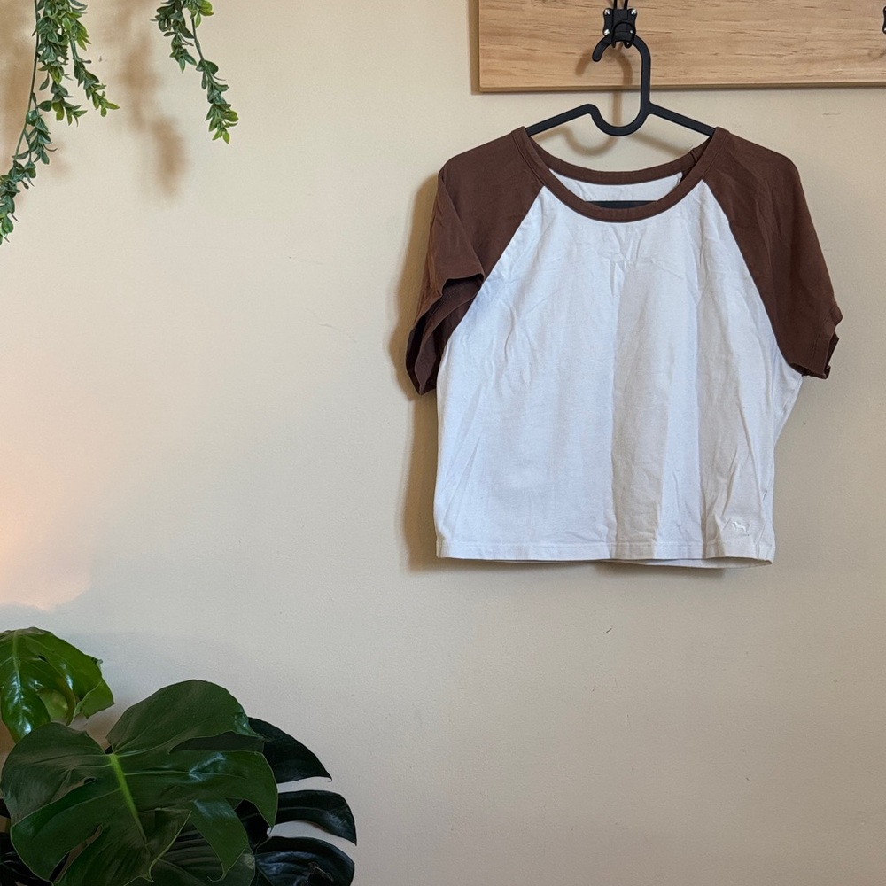 Victoria's Secret Kids Brown and White Raglan Tee
